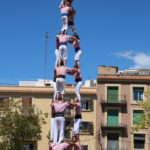 Tarragona (E) – Menschen bauen Menschenpyramiden, sogenannte Castells