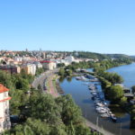 Prag (CZ) – Der Vyšehrad (auch Prager Hochburg genannt) – Blick über die Moldau