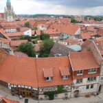 Mühlhausen (D) – Panoramablick vom Rabenturm auf die Altstadt