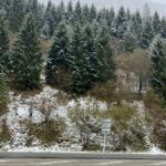 Bei der Fahrt nach Spanien gabs Schnee in den Pyrenäen